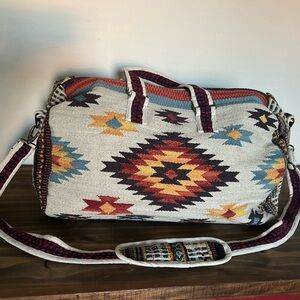 Navajo Rug Patterned Weekender Bag
